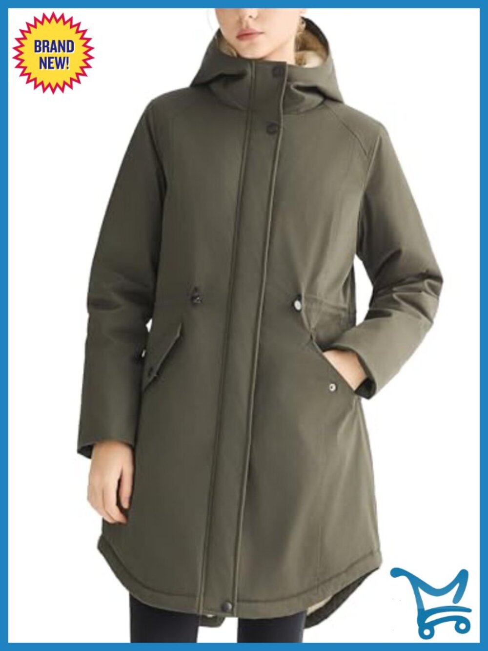 Fleece Lined Waterproof Windproof Long Hooded Parka Down Jacket